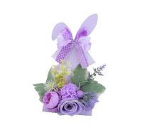 Ailan Joli panneau décoratif de lapin de Pâques, thèmes décoration d'intérieur printanière, pièce maîtresse lapin Pâques, fleurs artificielles, artisanat, salles classe