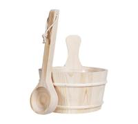 Ailan Kit sauna-baril en bois. Profitez d'un spa à vapeur luxueux avec accessoires. Texture exquise. L'insert en plastique ajusté contient l'eau mais est presque invisible une placé dans le seau.