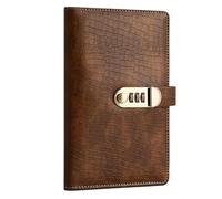 Ailan Livre d'économie d'argent verrouillable Double Face Fente pour Carte de Stockage Save Challenge Idéal pour Les épargnants, Les familles, banques et hôpitaux, Marron Clair