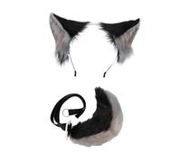 Ailan Oreilles et Queue de Chat Amusantes en Peluche, Fausses Oreilles et Queue, Kits de déguisement, Serre-tête pour Cheveux, déguisement pour Enfants et Adultes, et Loup, etc.