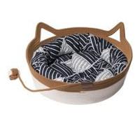 Ailan Panier pour Chat Virelapets en Corde tressée,Un,【36cm*36cm*14cm】 | avec pelote de laine intégrée et corde en coton circulaire.