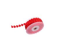 Ailan Ruban cœur pour la Saint-Valentin, Emballage Cadeau et projets créatifs DIY (Rouleau de 20 mètres en Polyester gaufré) - Idéal pour Les Loisirs créatifs, la Saint-Valentin, Le gaufrage et