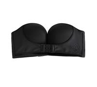 Ailan Soutien-gorge lift secret pour un superbe soutien-gorge sans bretelles en forme de V avec fermeture en forme de V profond en polyester sans bretelles avec fermeture, noir, 40/90D