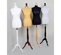 AILANT Mannequin de Couture, buste de couture femme Sizes XS-XXL (Cover Beige/Stand Dark Wood, 40/42)