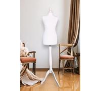 AILANT Mannequin de Couture Femme Cover White, White Wood Stand (S 36)