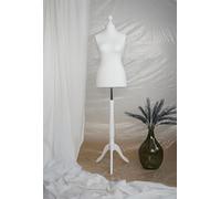 AILANT Mannequin de Couture Femme, Mannequin Tailleur féminin, Housse Blanche (White Wood, L 40/42)