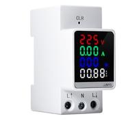 Ailao Compteur d'énergie numérique, Compteur d'électricité, Moniteur de Puissance, ampèremètre numérique monophasé, voltmètre AC 80-270V 35 mm Rail DIN KWH