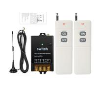 Ailao Interrupteur a Distance Relais Recepteur Sans Fil 220V Interrupteur a Telecommande for Water Pump/Motor/Security System Distance maximale 1500M With 2 Remote Controls.