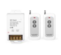 Ailao Interrupteur a Telecommande Relais Recepteur Sans Fil 220V Interrupteur a Distance for Water Pump/Motor/Security System Distance maximale 300M With 2 Remote Controls.