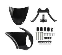 Aile Aérodynamique pour BMW R18 pour Classic 2020-2023 Phare Avant Pare-Brise Carénage De Phare Couvercle Déflecteur De Vent Visière Aileron Moto(Black - Type-1)