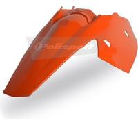 Aile arrière + plaques latérales intégrées Polisport orange adaptable sur KTM