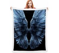 Aile Couverture Lestée 100x130cm, Bleu Chaise Blankets, Douce Chaude Hiver Couvertures de Canapé et Grand Plaids Chaude et Douillet, Fleece Blanket pour Chambre à Coucher, Salon, Bureau, Cadeau A-5446