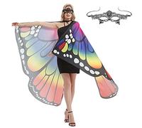 Aile papillon pour femmes - aile costumée avec un masque oculaire pointu | Cape élégante Cape pour Halloween Cladding, Carnival Butterfly Cloak pour apparence de scène Cosplay Party Dance Costume Show