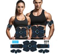 AILEDA Electrostimulateur Musculaire, Ceinture Abdominale Electrostimulation,6 Modes et 19 Intensités, Ceinture Musculation Electrostimulation pour Abdos/Bras/Jambes/Fesses,Homme Femme