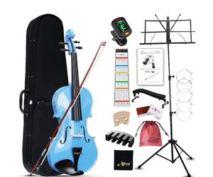 Aileen Violon d'étudiant pour débutants (bleu, taille 4/4)