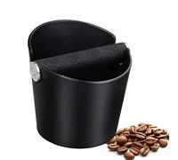 Ailelan - Boîte à café expresso, 12 cm, résistante aux chocs, style barista, avec barre amovible en métal et base antidérapante (ronde)