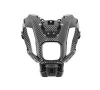 Aileron Aérodynamique pour MT-07 pour FZ-07 2021-2023 2024 Moto Phare Lampe Capot Tête Couverture Plaque Intérieure Avant Carénage Couverture Spoiler Avant Moto(Aspect Fibre de Carbone)