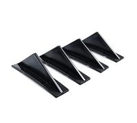 Aileron Arrière 4 Pièces Universel en Fiber De Carbone Voiture Modifié Pare-Chocs Arrière Diffuseur Spoiler Noir Et Rouge Arrière Lèvre Diffuseur Anti-Collision Aileron Arrière Voiture(E)