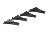 Aileron Arrière 4 Pièces Universel en Fiber De Carbone Voiture Modifié Pare-Chocs Arrière Diffuseur Spoiler Noir Et Rouge ABS Pare-Chocs Arrière Lèvre Diffuseur Becquets arrière(CF Bend)