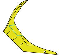 Aileron arrière Airoh GP 550 S Challenge Bleu Jaune Casque Taille S