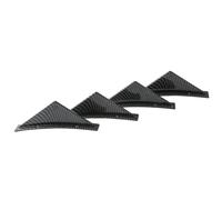 Aileron Arrière Lot 4 Diffuseurs Pare-Chocs Arrière Triangulaires Universels Forme D'aileron Requin Protection Spoiler Fibre Carbone Châssis Lèvre Becquet Toit(Carbon Curved)