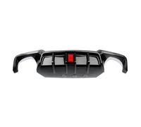 Aileron Arrière pour BMW Série 5 F10 Pare-Chocs 2010 2011 2012 2013 2014 2015 2016 Diffuseur arrière Aspect Carbone avec lumière LED Spoiler Arrière(Look de Fibre de Carbone)