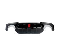Aileron Arrière pour BMW Série 5 F10 Pare-Chocs 2010 2011 2012 2013 2014 2015 2016 Diffuseur arrière Aspect Carbone avec lumière LED Spoiler Arrière(Glossly Black)