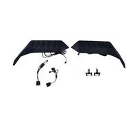 Aileron Arrière Supérieur pour Jeep pour Wrangler JK JL Toit Arrière Lumière Becquet Queue Côté Séparateur Supérieur Aile Lèvre pour L'ue pour États-Unis Standard Lampe À LED(07-2017JK)