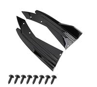 Aileron Arrière Universel Voiture Avant Arrière Pare-Chocs Bande Lèvre Spoiler Diffuseur Séparateur Anti-Rayures Fibre De Carbone Winglets Jupe Latérale Extension Spoiler d'Aile Arrière(Noir)