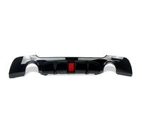Aileron Arrière Voiture Diffuseur Arrière Aspect Carbone avec Lumière pour BMW E92 E93 W/pour M-Tech 2007-2013 Voiture Spoiler Wing(Glossly Black)