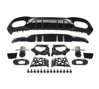 Aileron Arrière Voiture Diffuseur arrière pour Mercedes pour Benz W177 A35 modèle pour AMG Line 2018+, séparateur Pare-Chocs avec Embouts d'échappement Becquet Aileron Coffre(Glossly Black)