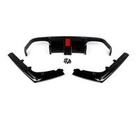 Aileron Arrière Voiture Diffuseur De Pare-Chocs Arrière avec Éclairage LED pour BMW M3 F80 pour M4 F82 F83 2014-2020, Séparateurs Latéraux, Becquet Noir Voiture Arrière Spoiler Aile