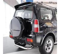 Aileron Arrière Voiture pour Suzuki pour Jimny 2007 2008 2009 2010 2011 2012-2015 2016 Spoiler avec Lumière LED Matériau ABS Aileron D'aile Arrière Voiture Couleur D'apprêt(Aspect Fibre de Carbone)
