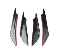 Aileron Arrière Voiture Universel Noir Pare-Chocs Avant Spoilers Voiture Anti-Collision Ceinture Pare-Chocs Garde 4 Pièces Pare-Chocs Avant Côté Canards Séparateur Ailerons Spoiler Coffre Arrière