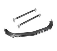 Aileron Avant Becquet Pare-Chocs Avant Universel, Extension Carrosserie Voiture Tiges Support Décoration pour Hatchback Berline Spoiler(Carbon Black Set)