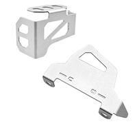Aileron Avant Moto pour CFMOTO pour CF450MT 450 MT MT450 2024 2025 Protection D'étrier Frein Avant Moto Et Couvercle Réservoir Liquide De Frein Arrière Aileron Aérodynamique Moto(Nologo CP Silver)