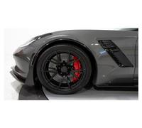 Aileron Avant pour Chevy pour Corvette C7 2014-2017 2018 2019 2 Pièces Garniture Sourcil Roue Avant Kit Séparateur Corps Becquet Avant Spoiler(Noir Brillant)