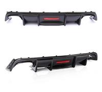 Aileron Becquet Arrière en Fibre Carbone ABS avec Éclairage LED pour VW pour Passat CC 2009-2017 Aileron Style Requin Diffuseur Pare-Chocs Becquet Arrière(13-17 Matt Black)