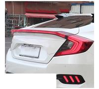 Aileron Coffre pour Civic 2016-2017 Feu Arrière Coffre LED Accessoires Voiture Style LED ABS Spoiler avec Feu De Freinage Arrière