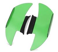 Aileron de Moto Carénage Avant Moto Universel Ailes Aérodynamiques Becquet Latéral Kit d'ailes Dynamiques Décoratives(Vert)