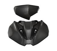 Aileron de Moto Frontal Avant De Moto Couvercle Supérieur Protection du Phare Carénage Et Capot pour FZ09 MT-09 SP RM43 2018 2019 2020(Carbone)