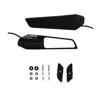 Aileron De Moto pour Ducati 959 1299 pour Panigale R/S 2015-2021 Rétroviseurs Aile De Vent Rétroviseur Latéral Rotatif Réglable Winglet Capot De Carénage(Large with Light)