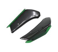 Aileron de Moto pour Kawasaki NINJA400 Aerodynamic Wing | 2018-2024 Kit Fixed Aileron aérodynamique pour moto(Carbon Pattern Green)