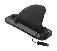Aileron de planche de surf amovible de 10,2 cm pour longboard Sup gonflable - Aileron stabilisateur en plastique avec base de montage 18,3 x 11,3 cm 235 g noir