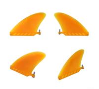 Aileron de planche de surf de 11,7 cm pour planche à pagaie, montage à vis, en nylon léger, réactif, convient pour FCS Standard Box orange vert pour longboard (avec vis oranges)