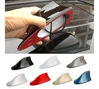 Aileron de requin de toit de voiture universel, couverture d'antenne aérienne décorative, base d'autocollant, style fibre de carbone, BMW, Honda, Toyota WHITE