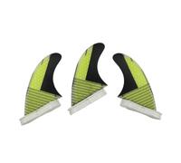Aileron de Surf G5 Aileron Thruster Dérive Planche Aileron Central Incurvé à Pointe Arrondie pour Virages Fluides Fibre de Verre Nid , Jaune , Size to 1