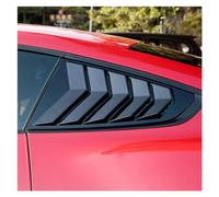 Aileron de Voiture 2 X Persiennes Fenêtre Arrière pour Ford pour Mustang 2015 - 2021 Couvercle Ventilation Latéral du Panneau Réglage du Becquet Aile Becquet Voiture(Noir Brillant)