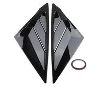 Aileron de Voiture Persiennes Fenêtre Latérale Arrière Panneau Becquet Couverture Quart pour Civic 11e Berline 2022 Voiture Becquets Arrière(Noir Brillant)