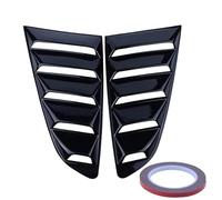 Aileron de Voiture pour Ford pour Mustang 2015-2018 Persiennes Fenêtre Latérale Arrière Panneau Becquet Couverture Quart Garniture Ventilation Décor Externe Voiture Becquets Arrière(Noir Brillant)